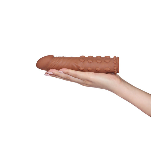 Pleasure X-Tender Penis Sleeve Brown